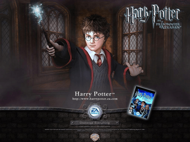 Harry Potter and the Prisoner of Azkaban title screen for Xbox